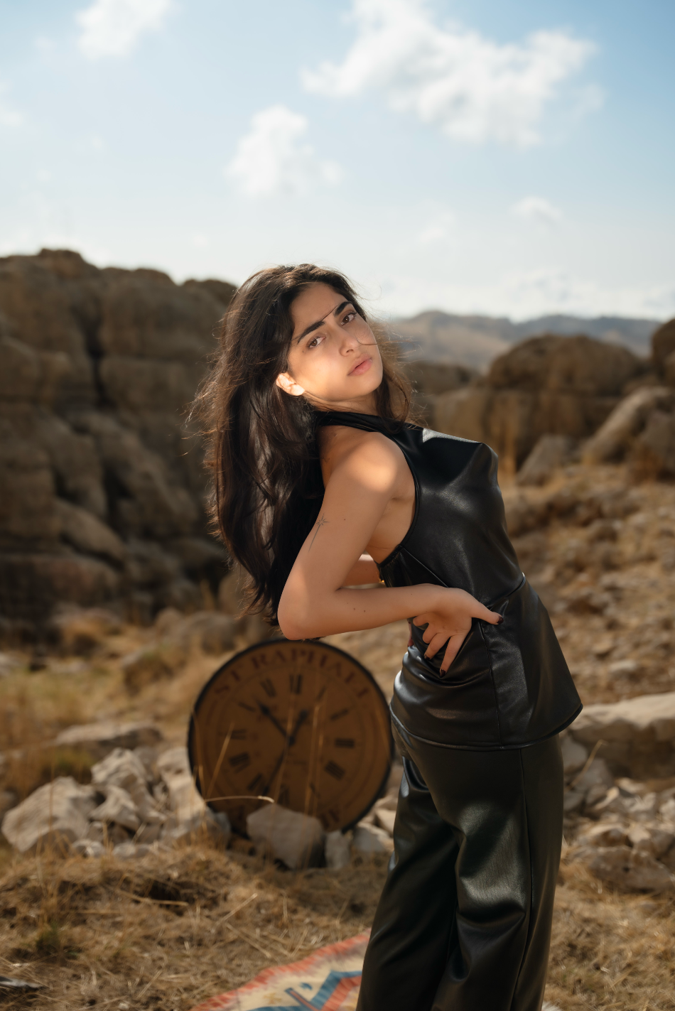 Le Noir | Leather Halter & Pants Set